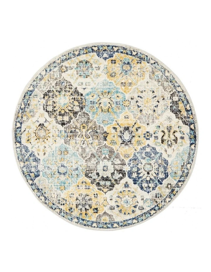 Evoke Poppy Transitional Round Rug in Multi
