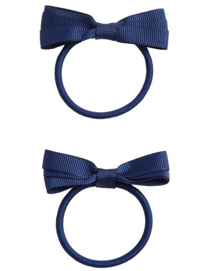 Grosgrain Bow Elastic Pack in Navy