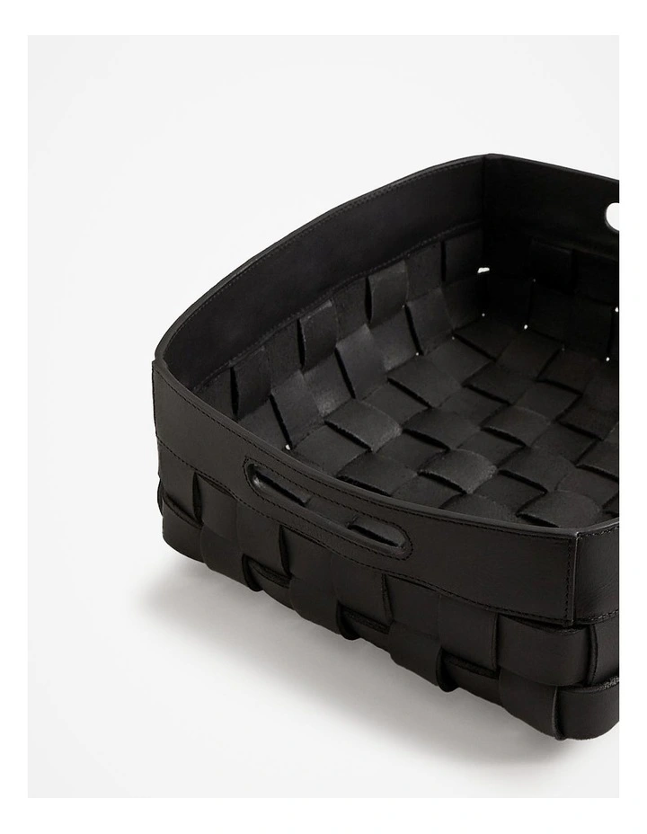 Lowa Small Square Storage Basket in Charcoal