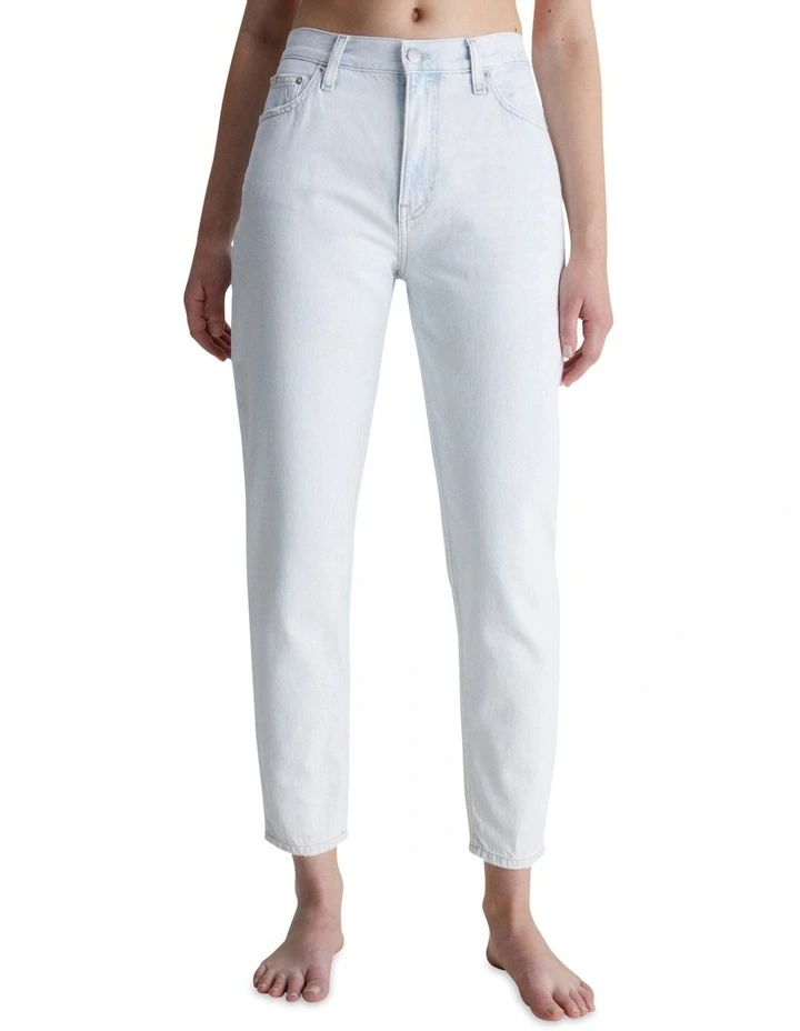 Mom Ankle Jean in Blue