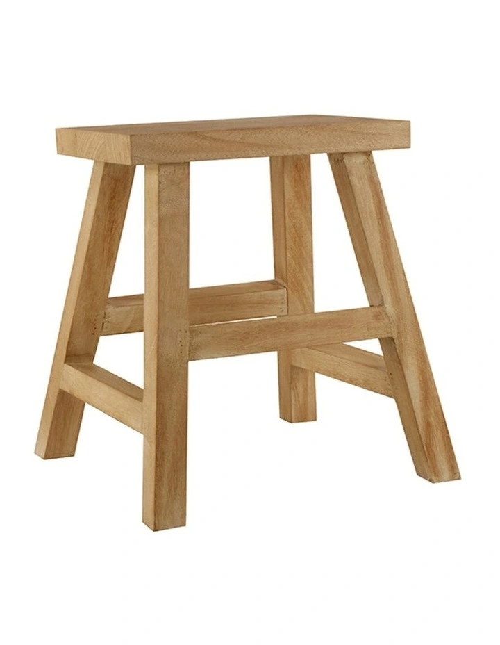 Charleigh Wooden Side Table/Stool 45x35cm in Natural
