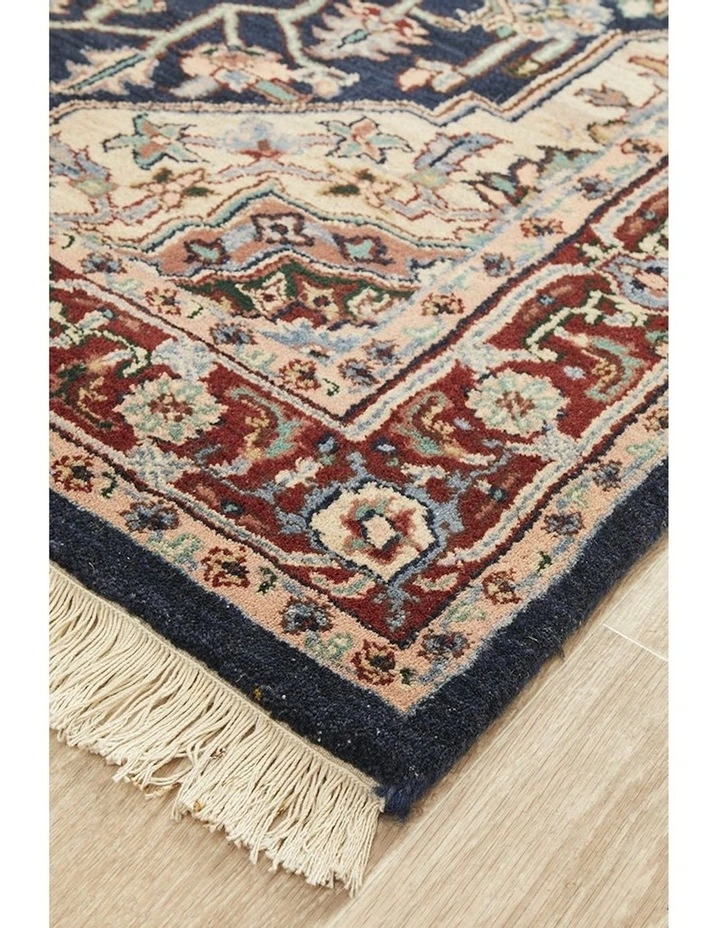 Indian Handmade Jaypor Rug 180X120cm in Cream
