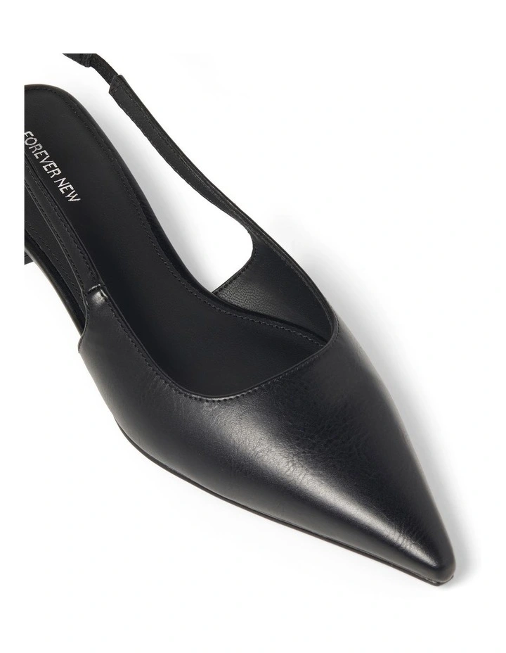 Shelby Slingback Flats in Black