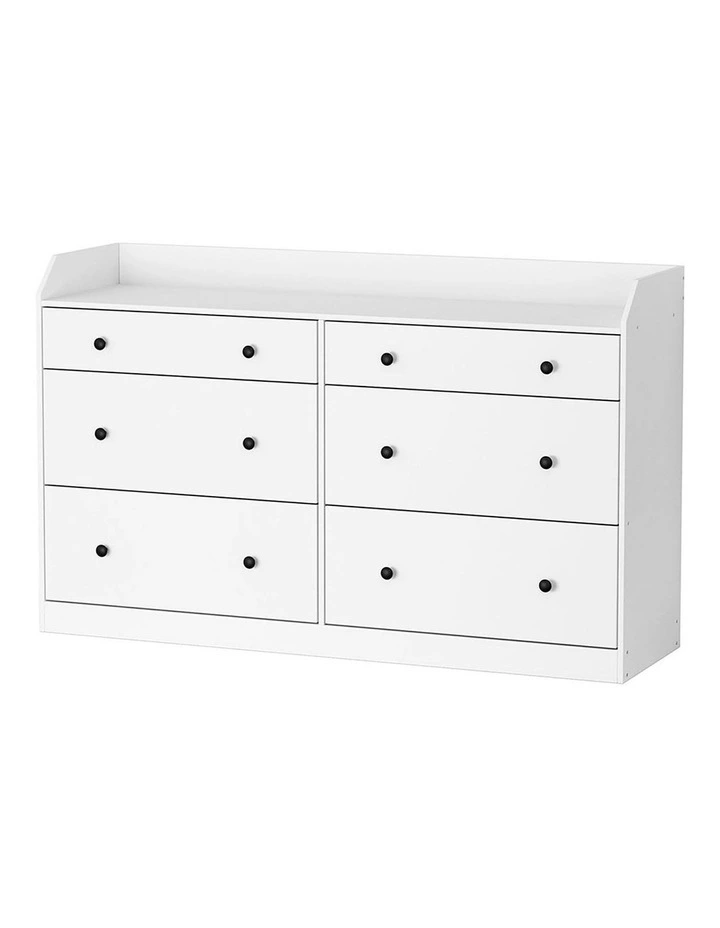6 Chest of Drawers in Pete White