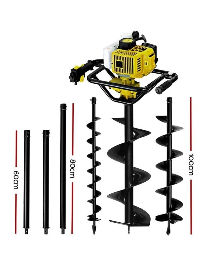 Giantz Post Hole Digger 88CC Petrol Auger Diggers Drill Borer Fence Earth Power