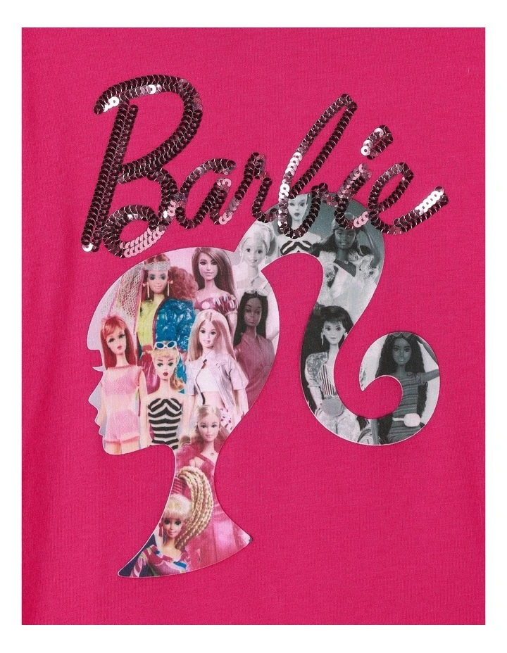 Sequin Logo T-shirt in Pink