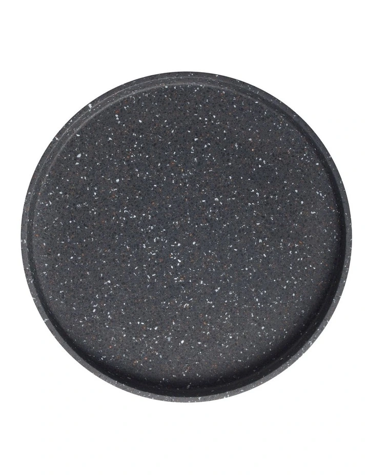Gift Boxed Livvi Terrazzo Round Serving Tray 36cm in Charcoal