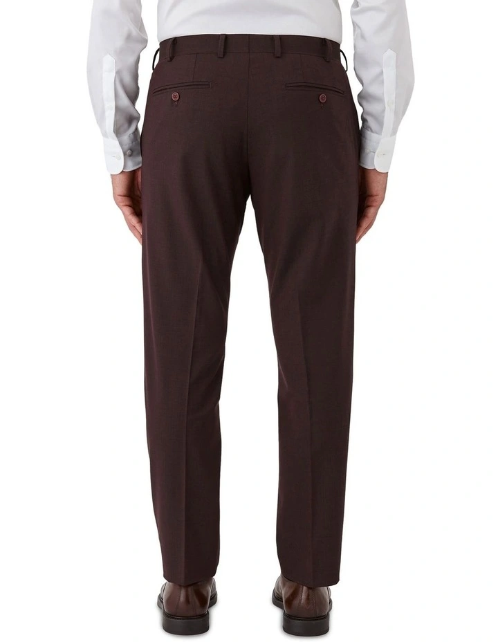 Fabio Tailored Fit Trousers in Bordeaux