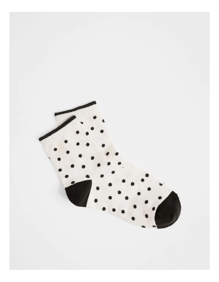 Spot 3/4 Sock in Parchment