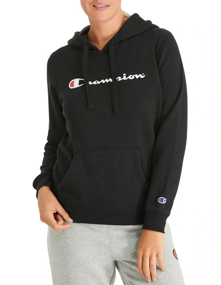 Script Hoodie in Black
