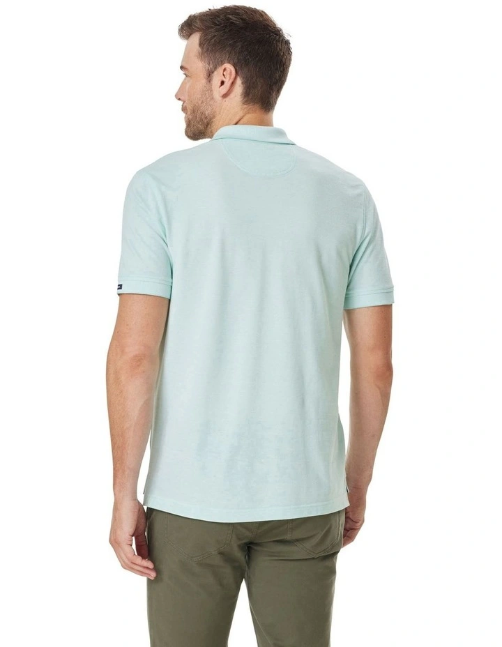 Oxford Pocket Polo Shirt in Sage
