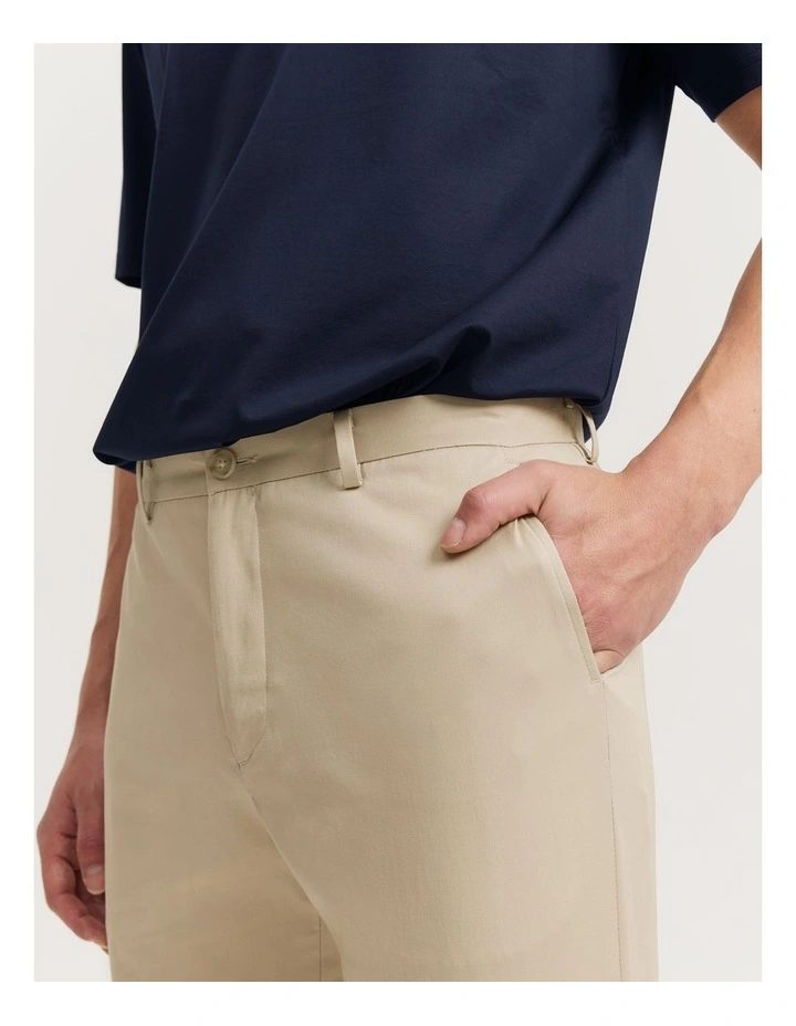 Slim Fit Cotton Stretch Pant in Clay