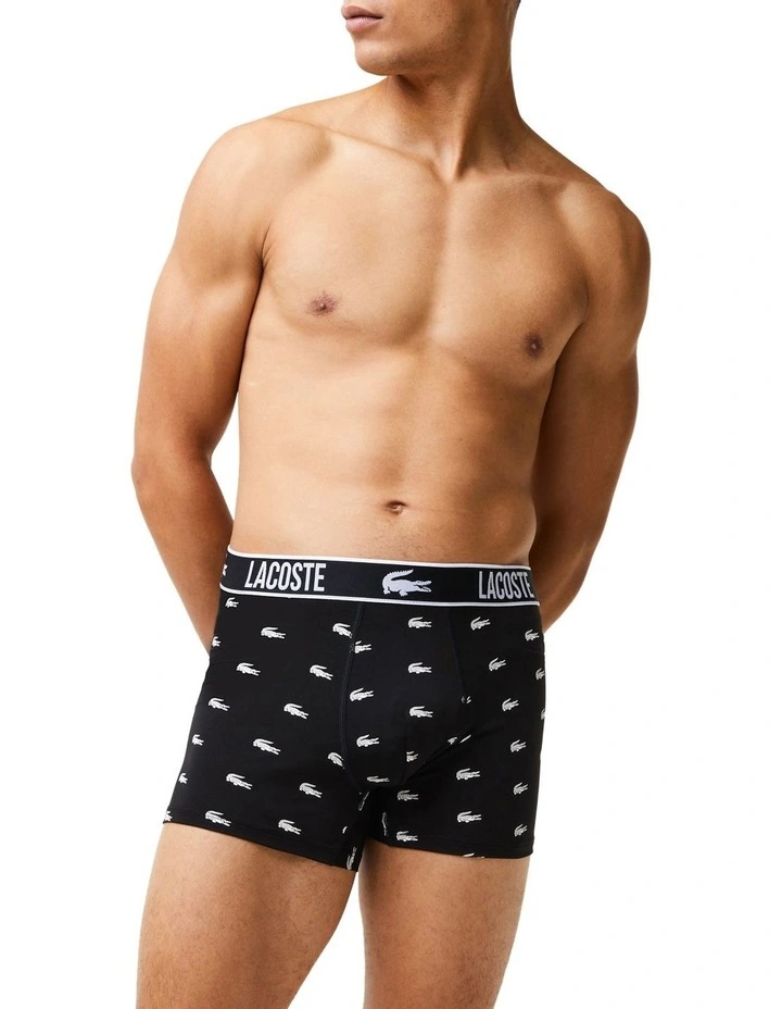 Active Print Micro trunks 3 Pack in Black