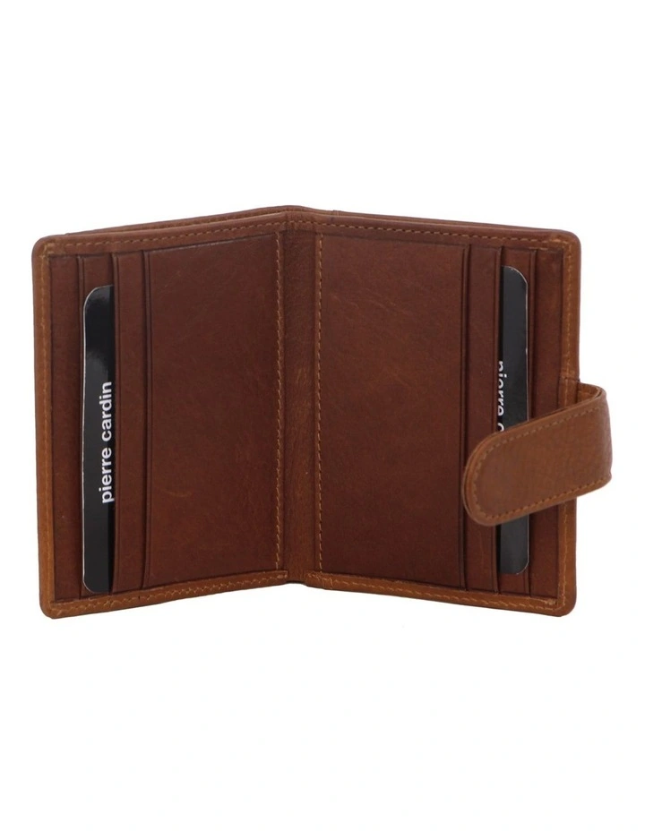 Leather Bi-Fold Card Holder/Wallet in Tan