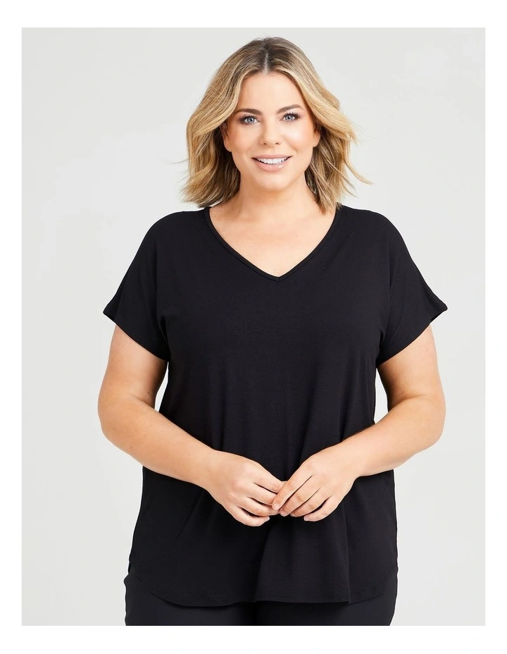 Natural Everyday V-neck Top Black