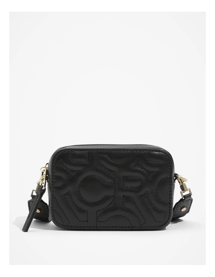 Quilted Logo Bag in Black