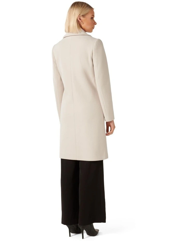 Billie Longline Coatigan in Cream