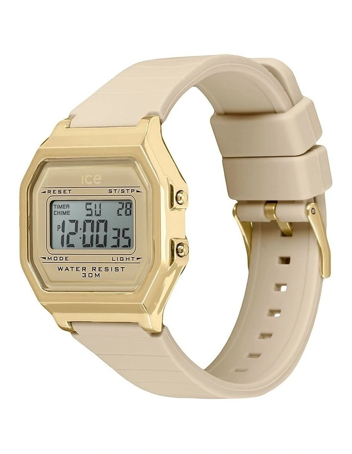 Digit Retro Watch in Almond