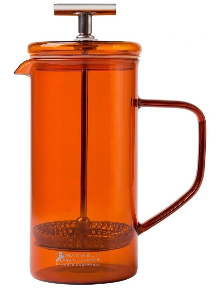 Gift Boxed Blend Sala Glass Plunger 350ml in Amber