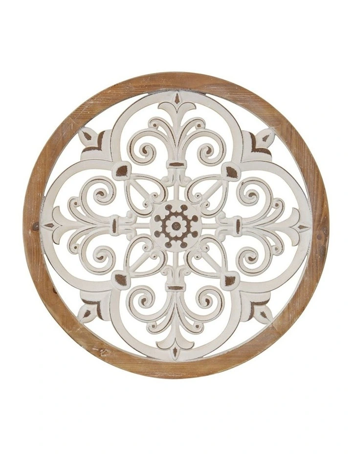 60cm Fleur Moulded Wall Art in Natural