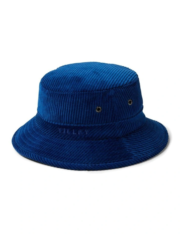 Italian Corduroy T1 Bucket Hat in Bright Blue