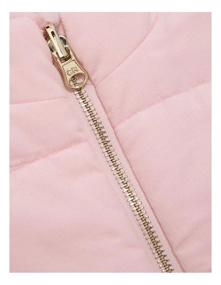 Reversible Faux Fur Vest in Mineral Pink