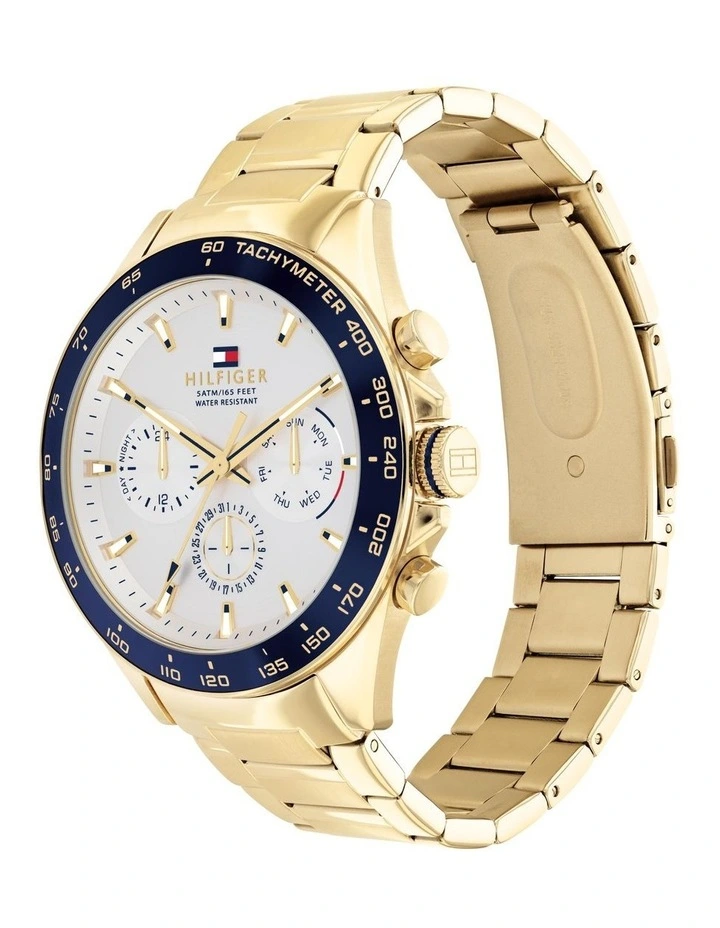 Owen Ionic Plated Steel Gent's Multifunction Watch in Gold