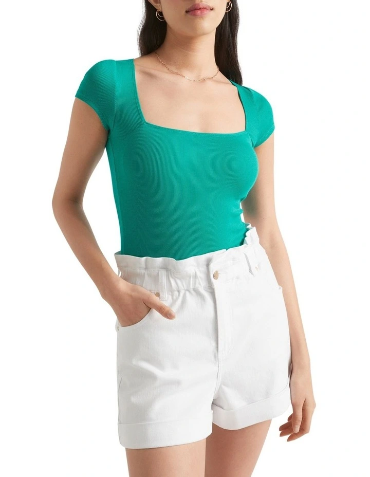 Square Neck Rib Tee