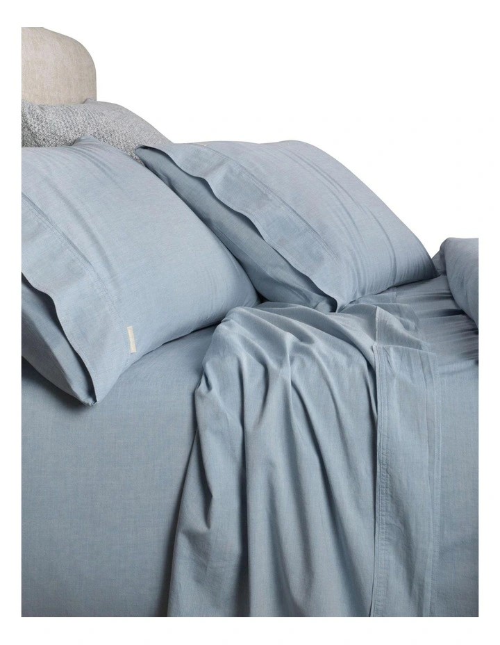 Reilly Fitted Sheet in Chambray