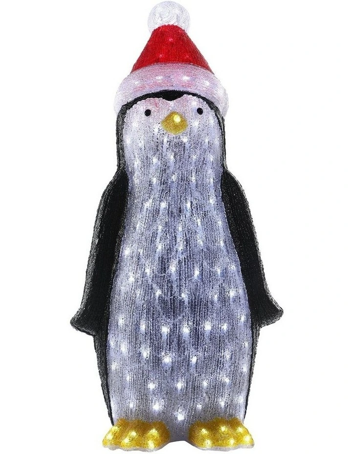 Acrylic Penguin with Christmas Hat