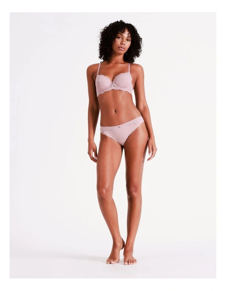 Harlow Lace Bikini Brief in Dusty Pink