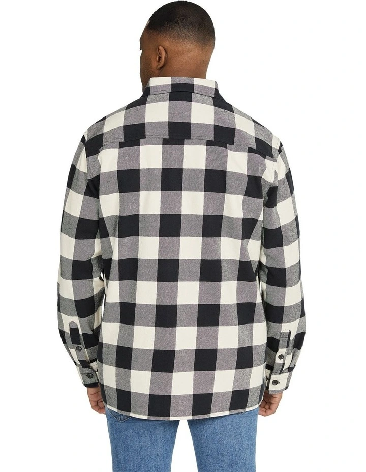 Stedman Check Overshirt in Black