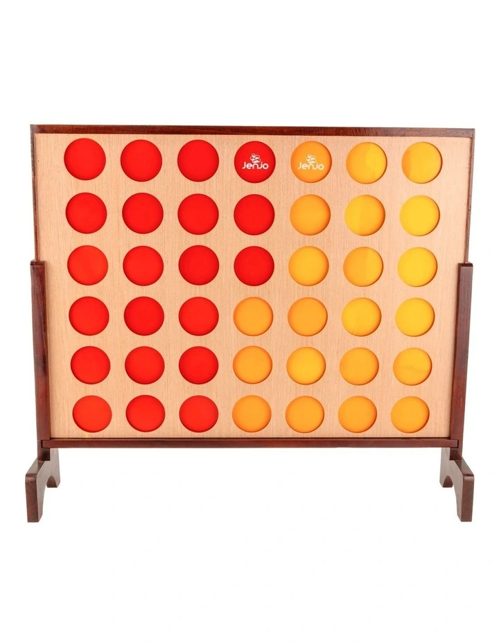 Hardwood Indoor Outdoor Giant Connect Four In A Row Game Set 120x109cm