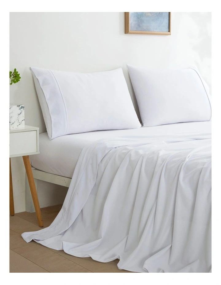 Micro Flannel Sheet Set in White