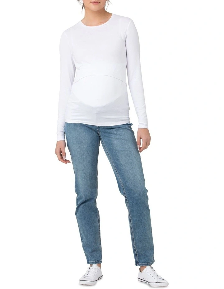 Organic Cotton Nursing Top in White