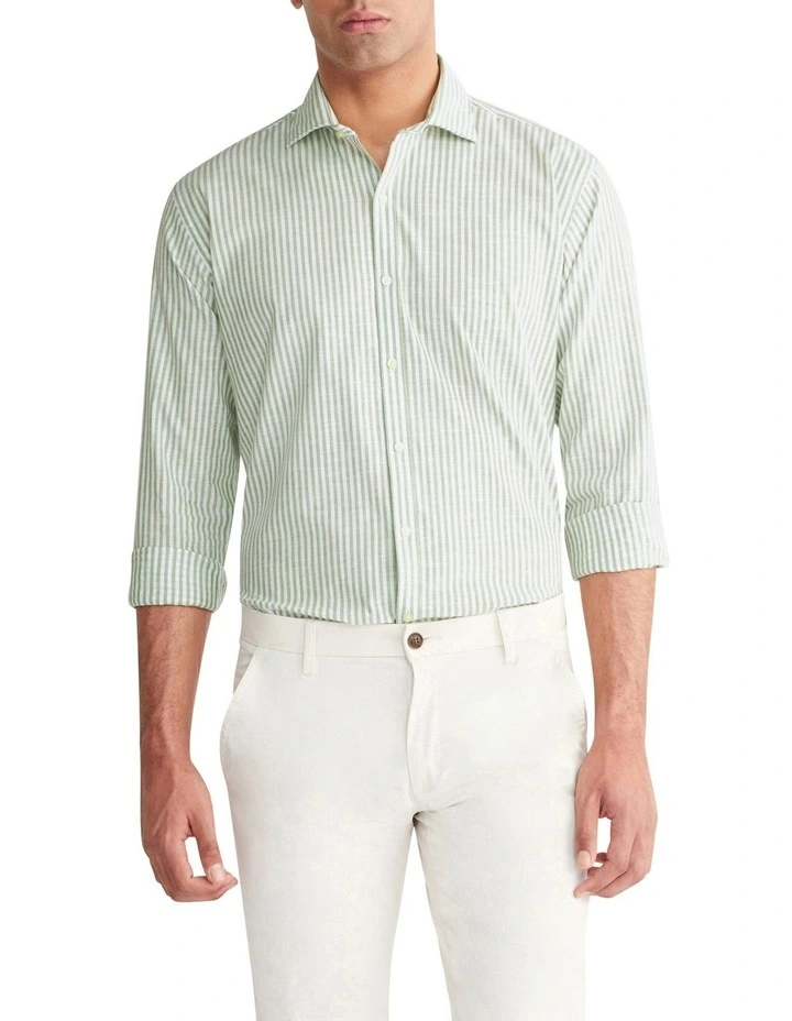 Tailored Long Sleeve Shirt in Green