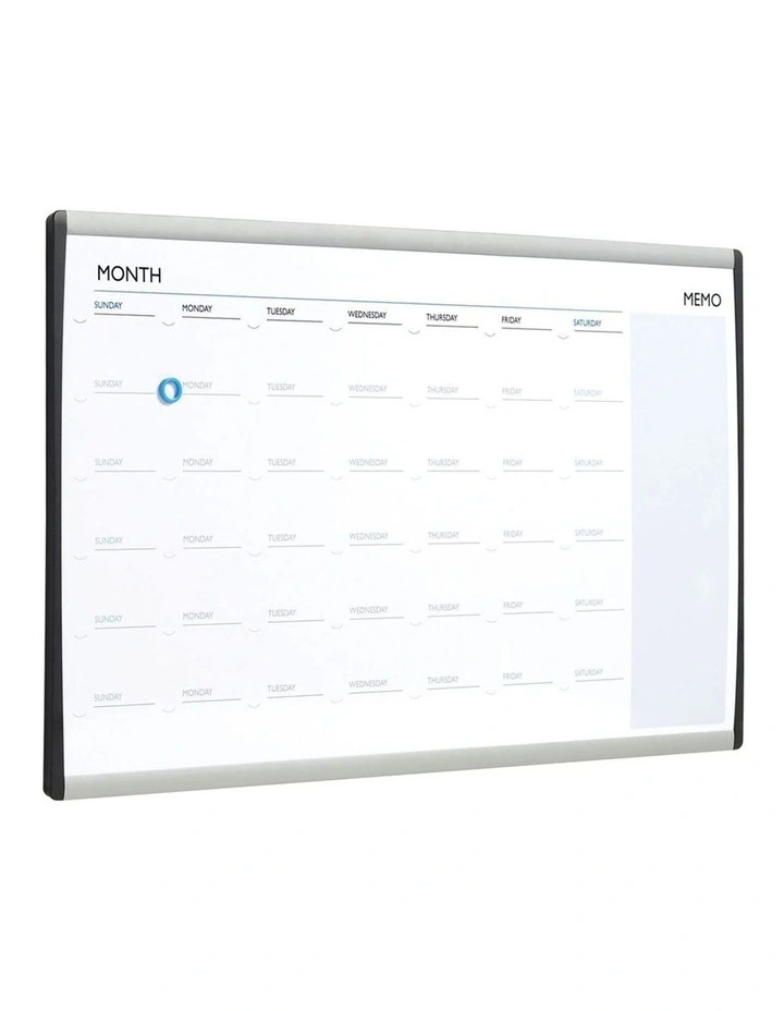 Quartet ARC Cubicle Magnetic Whiteboard Calendar w/ Pen 76x46cm