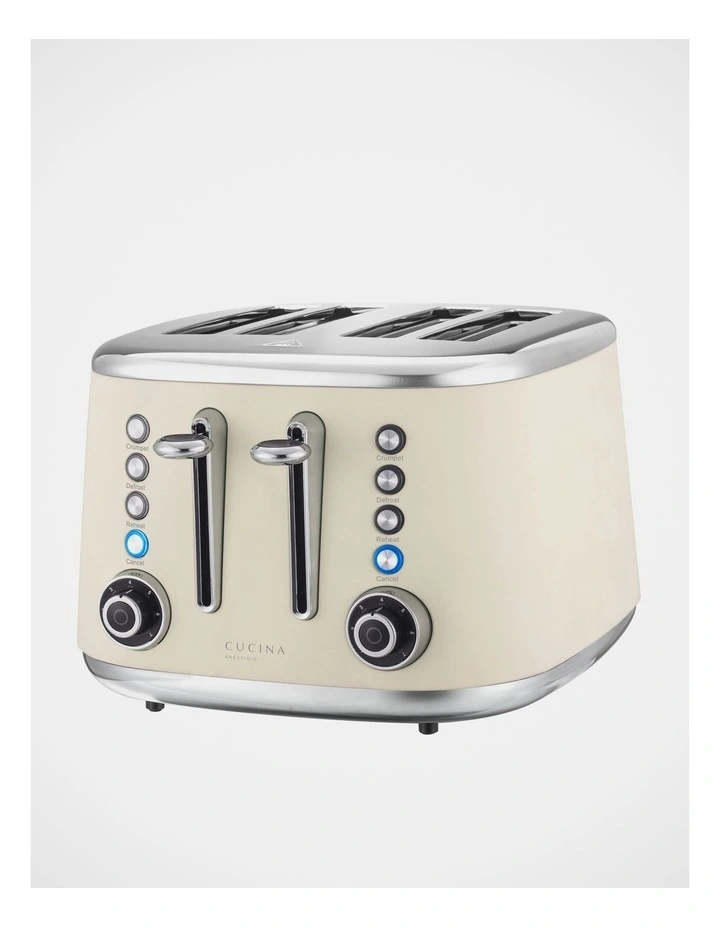 Retro 4 Slice Toaster Almond CT004C