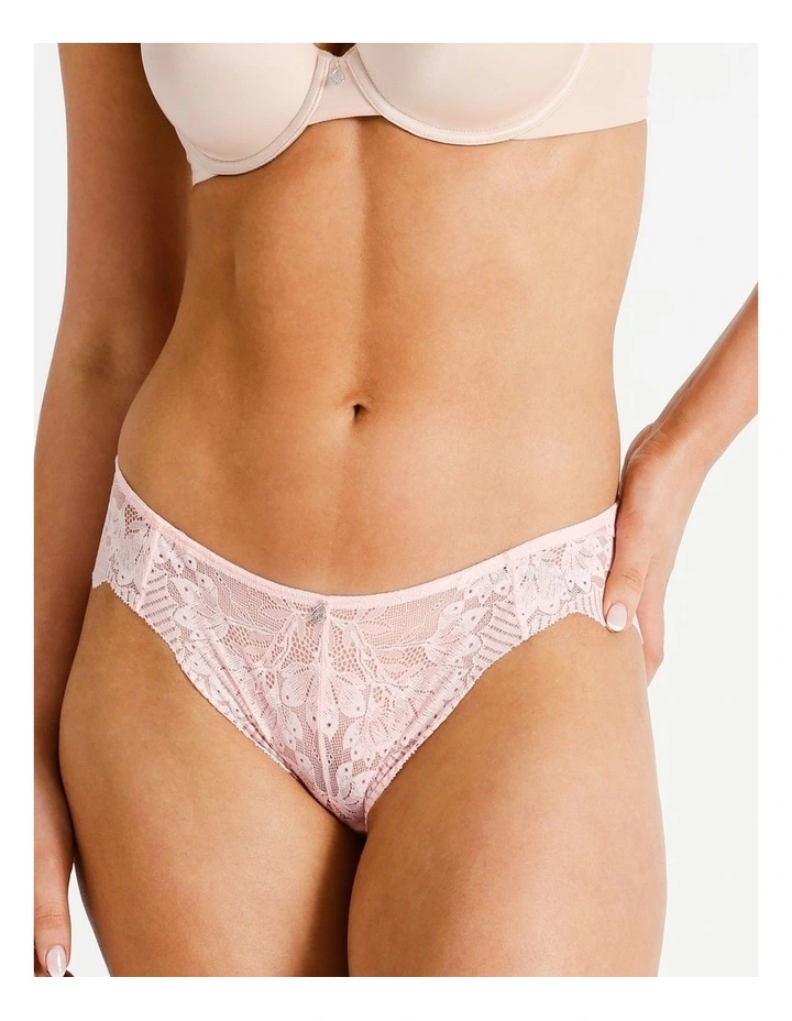 Lace Underwear Bikini in Blush