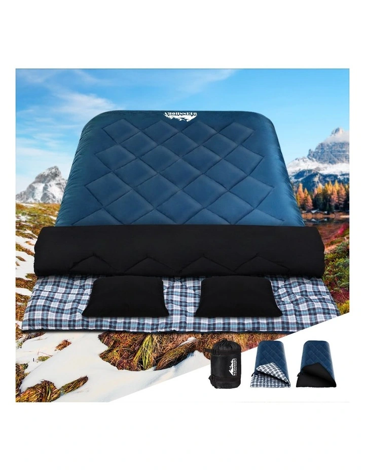 Thermal Double Sleeping Bag in Navy