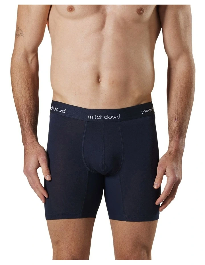 Stretch Cotton Comfort Trunks 3 Pack in Navy