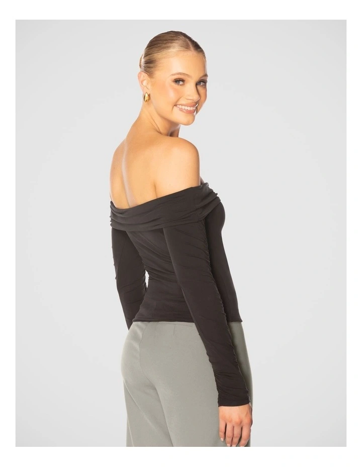Eira Off Shoulder Top in Black