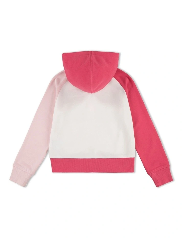 Full Zip-Up Hoodie in Honeysuckle