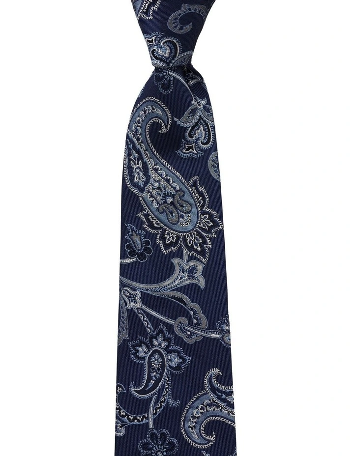 Rampicanti Paisley Silk Tie in Blue