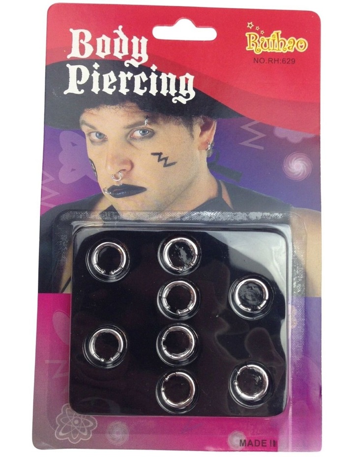 Clip On Party 8 Body Piercing Fake Jewellery in Multi