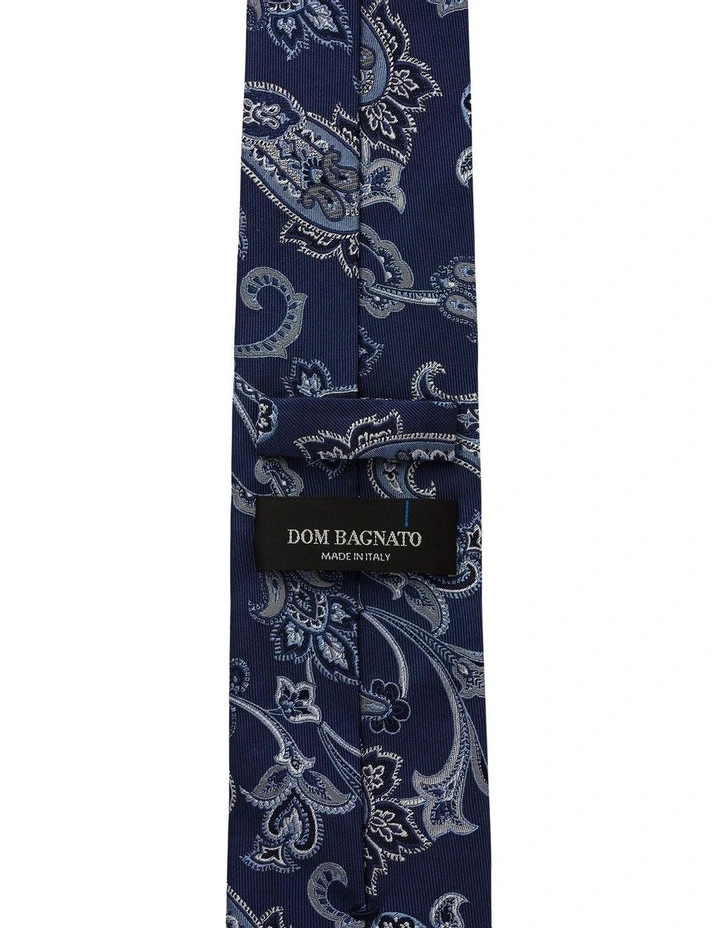 Rampicanti Paisley Silk Tie in Blue