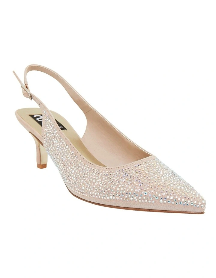 Teagan Blush Fabric Heeled Shoes