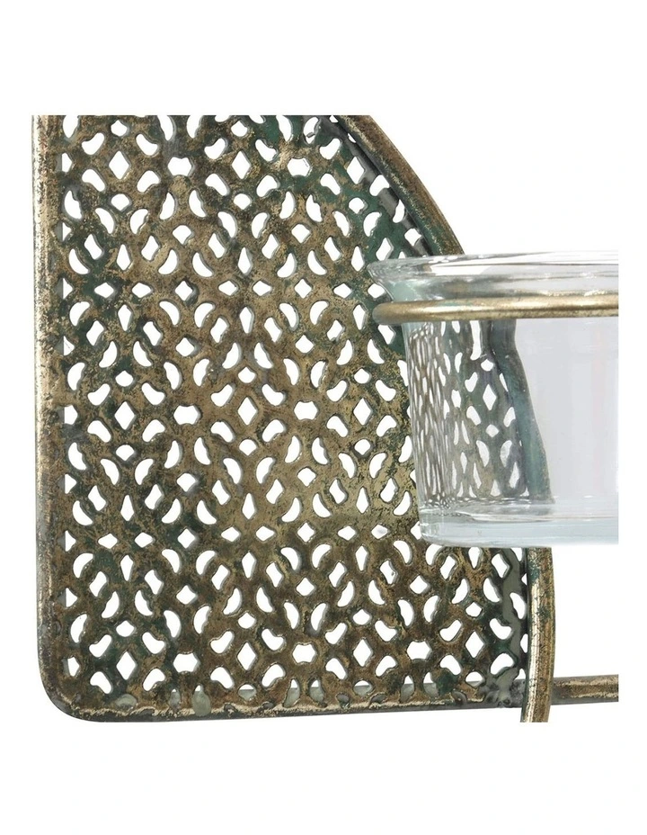 Abstract Hives Statement Candle Holder in Gold