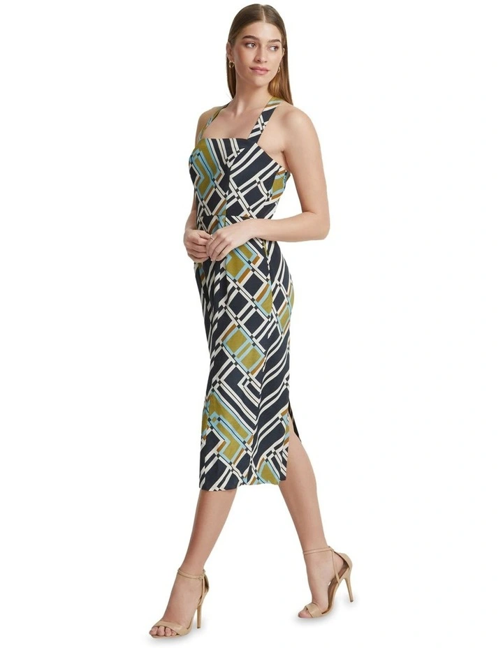 Alexis Printed Dress in Black
