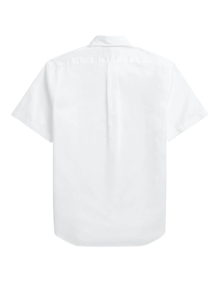 Classic Fit Garment Dyed Twill Shirt in White